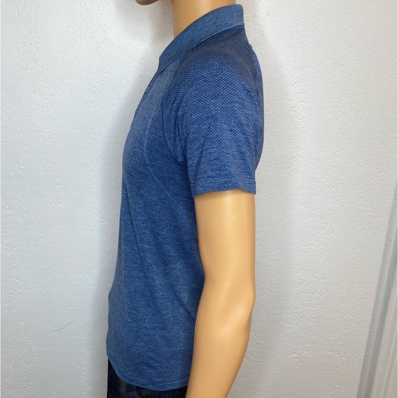 Lululemon Metal Vent Tech Short Sleeve Polo Shirt Men’s Size S Blue EUC - Picture 5 of 12